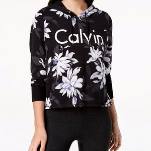 Calvin Klein Performance floral hooded longsleeve